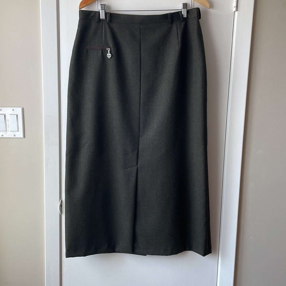 100% wool midi skirt